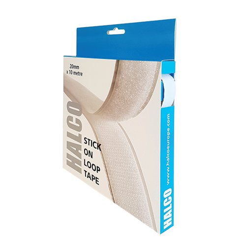 HALCO STICK ON LOOP ROLL 20MMX10M (LOOP ROLL WITH PERMANENT