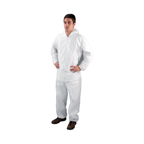 LARGE WHITE NON-WOVEN COVERALL DC03