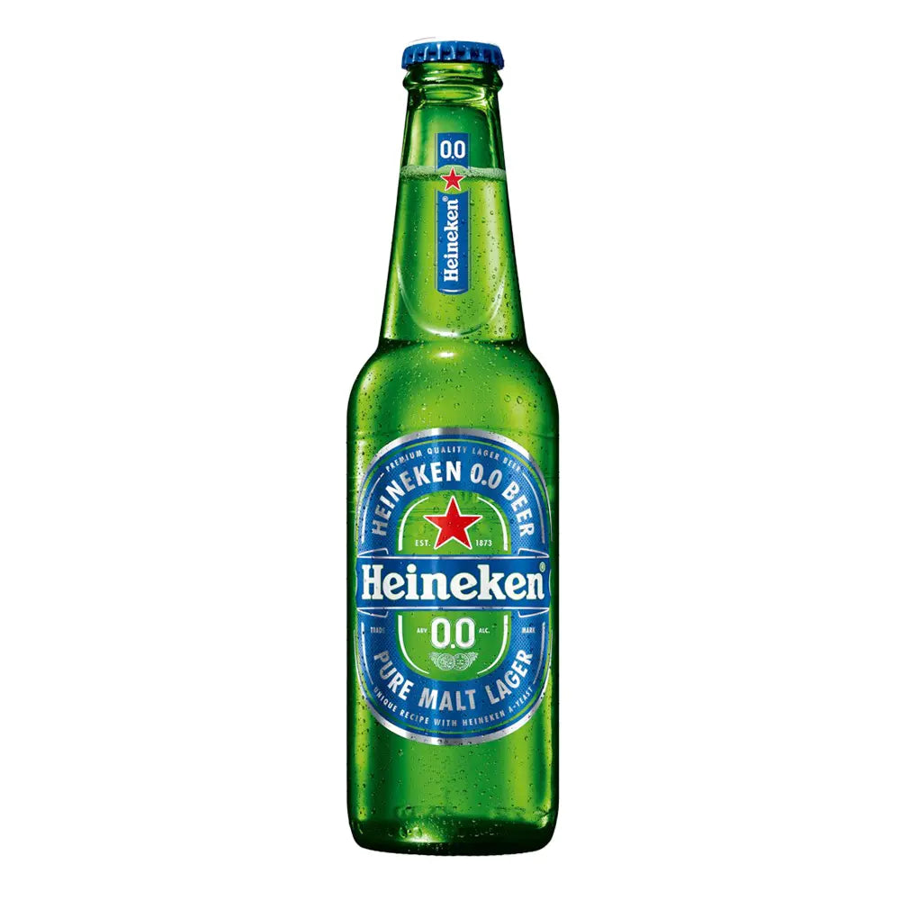 HEINEKEN ZERO ALCOHOL BEER GLASS BOTTLES NRB (330ml) x 24