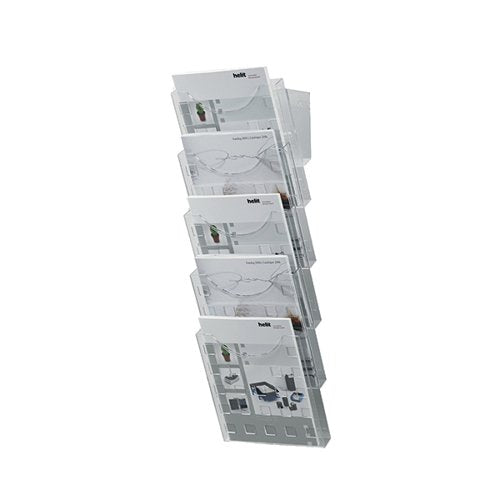 HELIT 5 POCKET LITERATURE DISPLAY UNIT A4 214X150X578MM H610