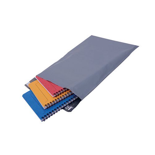GOSECURE POLYTHENE MAILING BAG 235X320MM OPAQUE GREY (PACK O