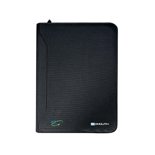 MONOLITH BLUELINE ZIPPED CONFERENCE FOLDER A4 BLACK 3351
