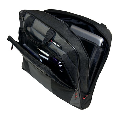 MONOLITH NYLON LAPTOP MESSENGER BAG BLACK AND GREY 2400