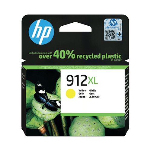 HP 912XL ORIGINAL INK CARTRIDGE HIGH YIELD YELLOW 3YL83AE
