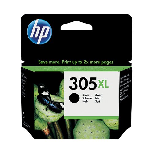 HP 305XL ORIGINAL INK CARTRIDGE HIGH YIELD BLACK 3YM62AE