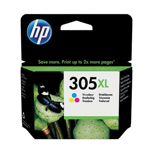 HP 305XL ORIGINAL INK CARTRIDGE HIGH YIELD TRI-COLOR 3YM63AE