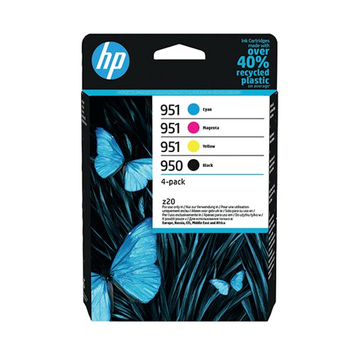 HP 950/951 ORIGINAL INK CARTRIDGE 8/8.5/24-ML CMYK 4-PACK 6Z