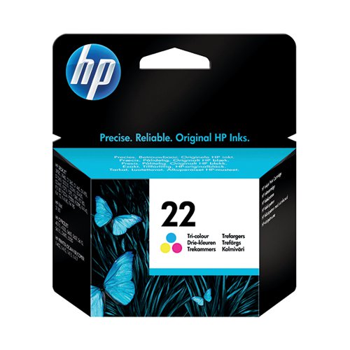 HP 22 ORIGINAL INK CARTRIDGE 5-ML TRI-COLOR C9352AE