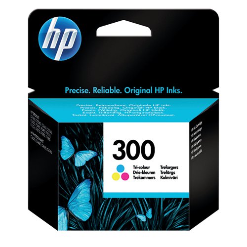 HP 300 ORIGINAL INK CARTRIDGE 4-ML TRI-COLOR CC643EE