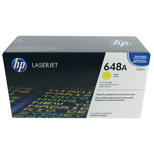 HP 648A ORIGINAL LASERJET TONER CARTRIDGE YELLOW CE262A