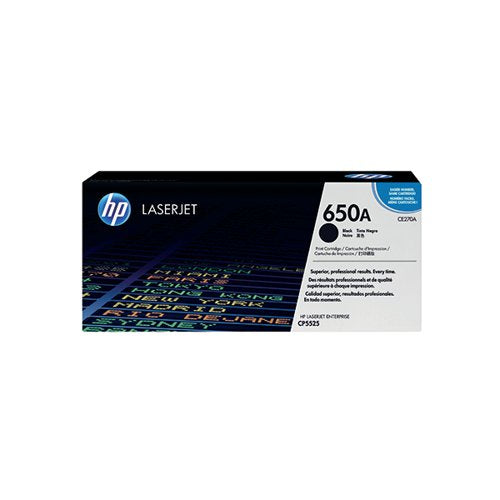 HP 650A ORIGINAL LASERJET TONER CARTRIDGE BLACK CE270A