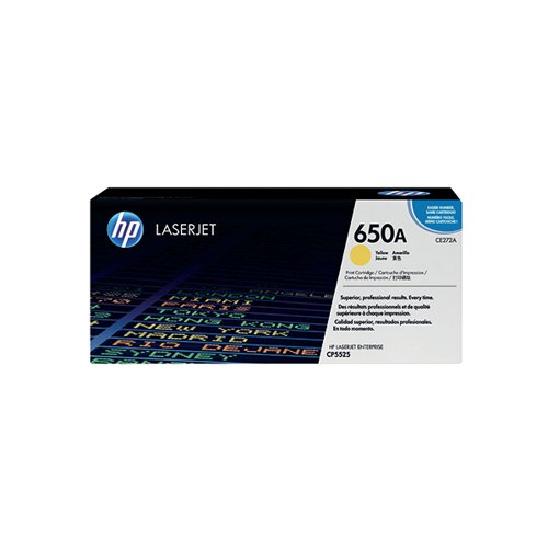 HP 650A ORIGINAL LASERJET TONER CARTRIDGE YELLOW CE272A