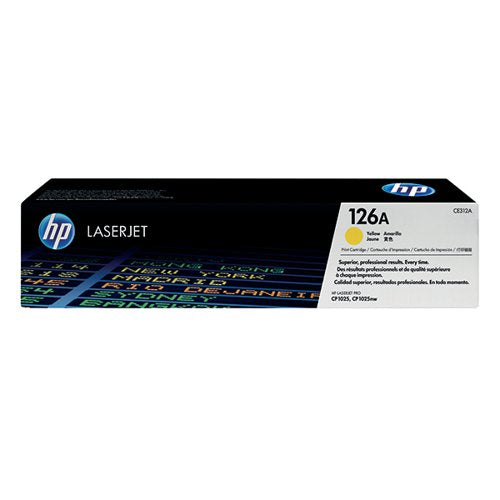 HP 126A ORIGINAL LASERJET TONER CARTRIDGE YELLOW CE312A