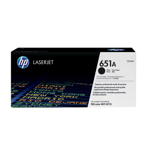 HP 651A ORIGINAL LASERJET TONER CARTRIDGE BLACK CE340A
