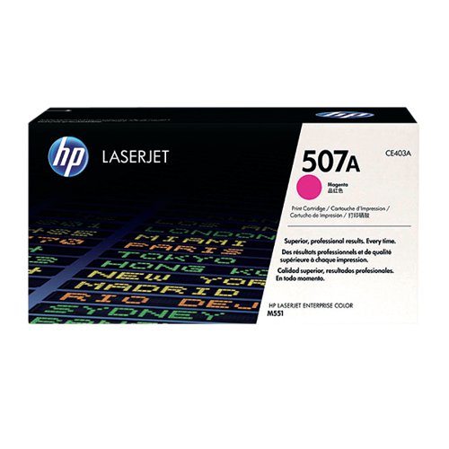 HP 507A ORIGINAL LASERJET TONER CARTRIDGE MAGENTA CE403A