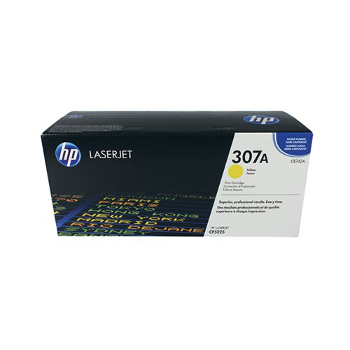 HP 307A ORIGINAL LASERJET TONER CARTRIDGE YELLOW CE742A