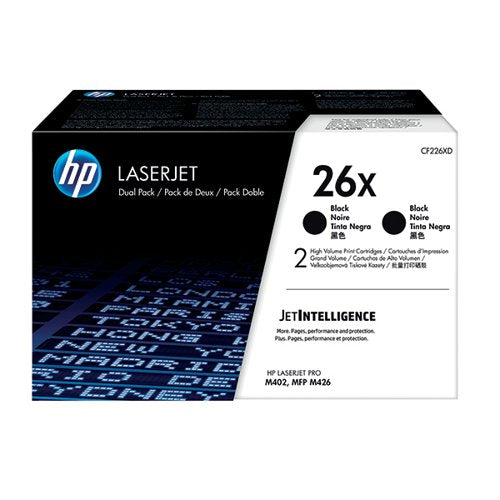 HP 26X ORIGINAL LASERJET TONER CARTRIDGE HIGH YIELD BLACK 2-