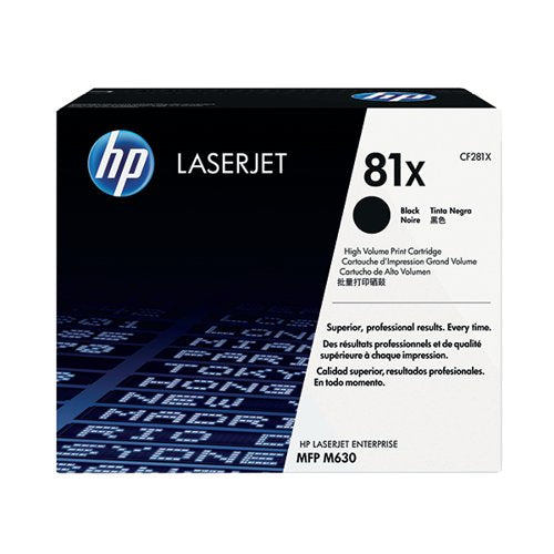 HP 81X ORIGINAL LASERJET TONER CARTRIDGE HIGH YIELD BLACK CF