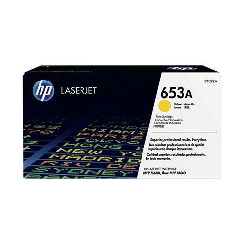HP 653A ORIGINAL LASERJET TONER CARTRIDGE YELLOW CF322A
