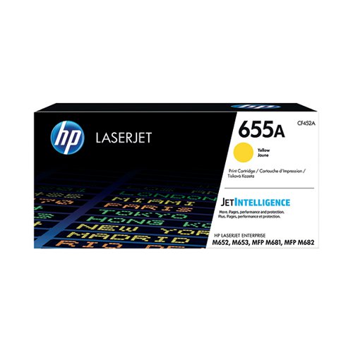 HP 655A ORIGINAL LASERJET TONER CARTRIDGE YELLOW CF452A