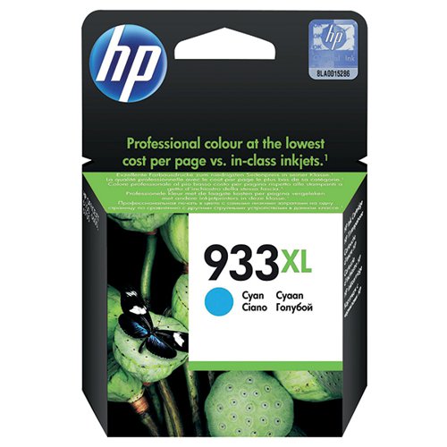 HP 933XL ORIGINAL INK CARTRIDGE HIGH YIELD CYAN CN054AE