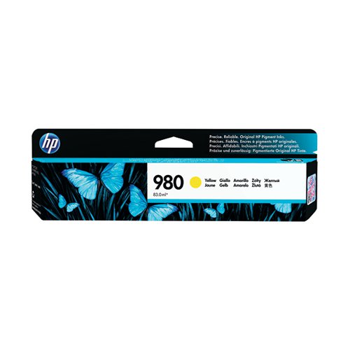 HP 980 ORIGINAL INK CARTRIDGE YELLOW D8J09A