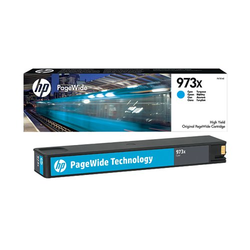 HP 973X ORIGINAL PAGEWIDE CARTRIDGE HIGH YIELD CYAN F6T81AE