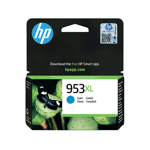 HP 953XL ORIGINAL INK CARTRIDGE HIGH YIELD CYAN F6U16AE