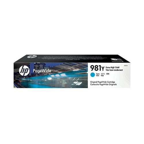 HP 981Y ORIGINAL PAGEWIDE CARTRIDGE EXTRA HIGH YIELD CYAN L0