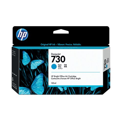 HP 730 DESIGNJET INK CARTRIDGE 130-ML CYAN P2V62A