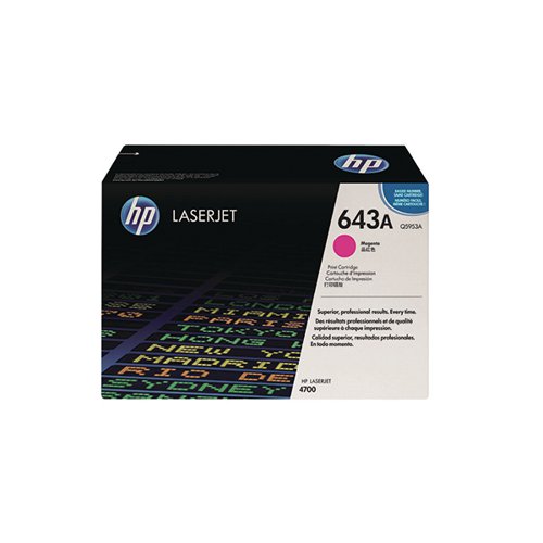 HP 643A ORIGINAL LASERJET TONER CARTRIDGE MAGENTA Q5953A