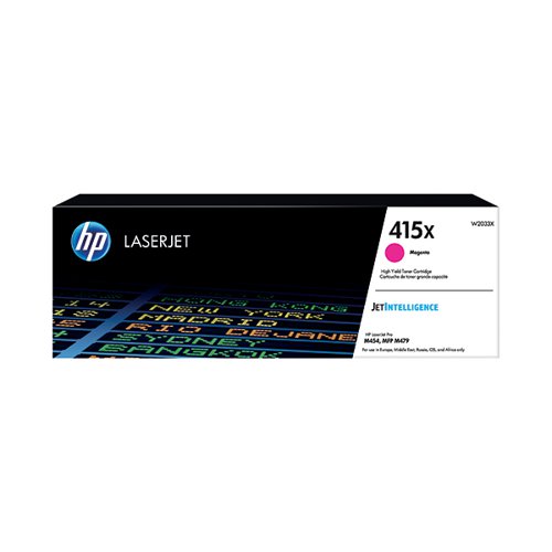 HP 415X ORIGINAL LASERJET TONER CARTRIDGE HIGH YIELD MAGENTA