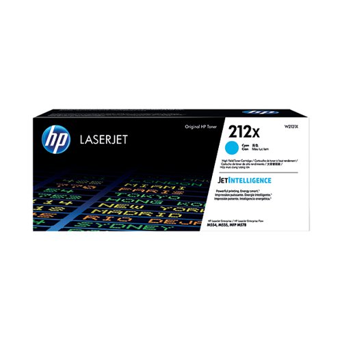 HP 212X ORIGINAL LASERJET TONER CARTRIDGE HIGH YIELD CYAN W2