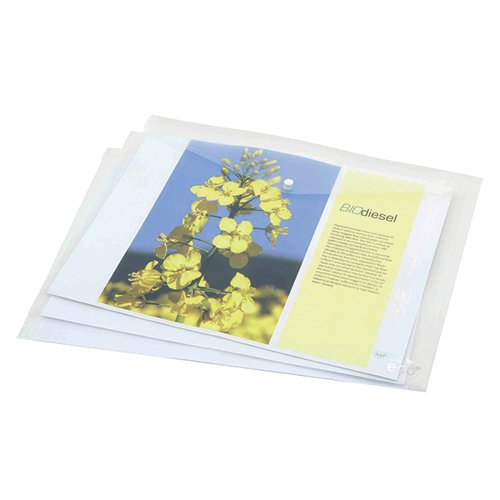 RAPESCO ECO PP POPPER WALLET A3 CLEAR (5 PACK) 1042