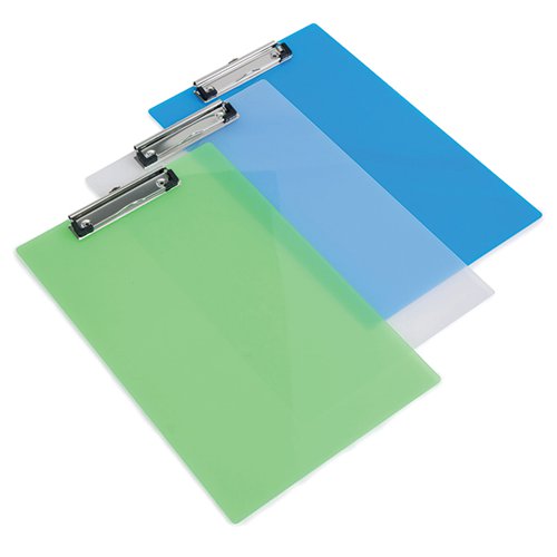 RAPESCO CLIPBOARD FROSTED TRANSPARENT ASSORTED (10 PACK) SHP
