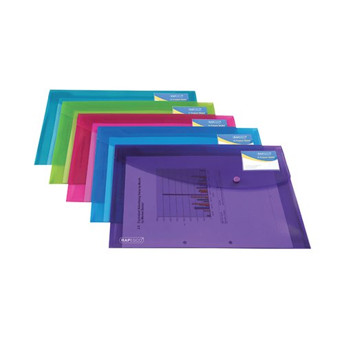 RAPESCO ID POPPER WALLET TRANSLUCENT ASSORTED (5 PACK) 0700