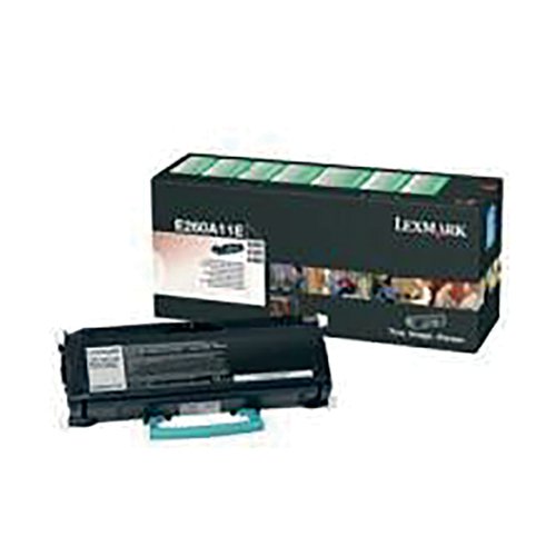 LEXMARK E260 3.5K TONER CARTRIDGE BLACK E260A31E