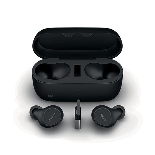 JABRA EVOLVE2 WIRELESS BLUETOOTH EAR BUDS USB-A MS WITH WIRE
