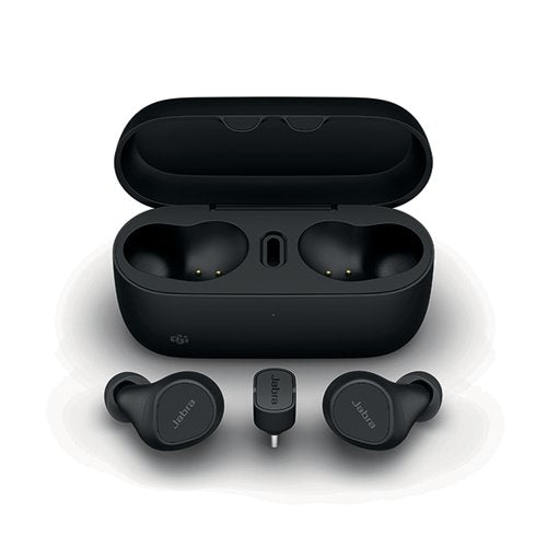 JABRA EVOLVE2 WIRELESS BLUETOOTH EAR BUDS USB-C MS WITH WIRE