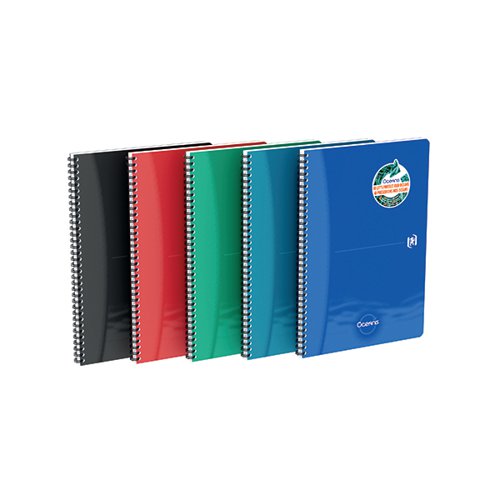 OXFORD OCEANIS WIREBOUND NOTEBOOK RULED A4 ASSORTED (PACK OF
