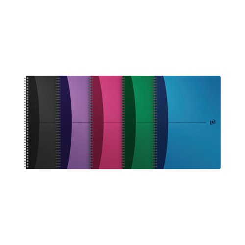 OXFORD POLY OPAQUE WIREBOUND NOTEBOOK A4 ASSORTED (5 PACK) 1