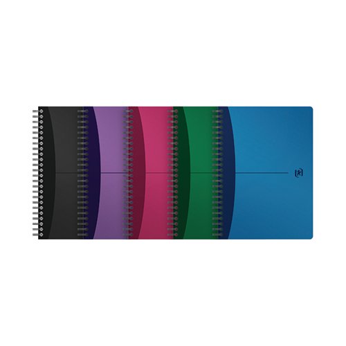 OXFORD POLY OPAQUE WIREBOUND NOTEBOOK A5 ASSORTED (5 PACK) 1