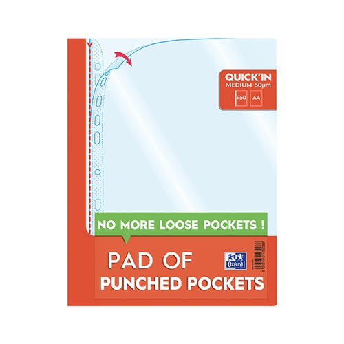 OXFORD PUNCHED POCKET PAD 60 POCKET A4 400129426