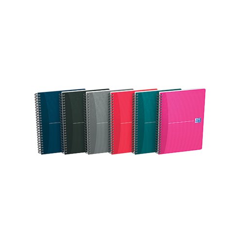 OXFORD CARD COVER WIREBOUND NOTEBOOK A5 ASSORTED (PACK OF 5)