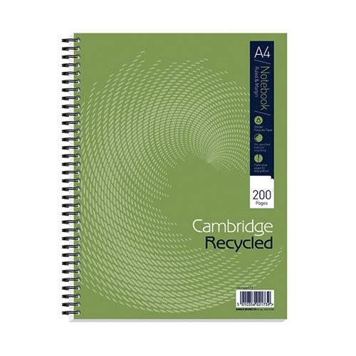 CAMBRIDGE RECYCLED RULED WIREBOUND NOTEBOOK 200 PAGES A4+ (PACK OF 3) 100080423