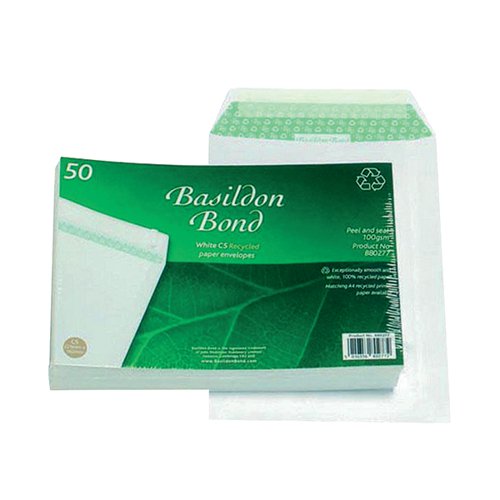 BASILDON BOND C5 POCKET ENVELOPE PLAIN WHITE (PACK OF 50) B8