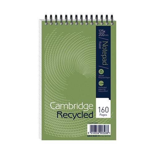 CAMBRIDGE RECYCLED WIREBOUND REPORTER'S NOTEPAD 160 PAGES 12
