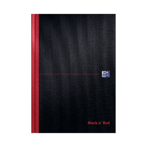 BLACK N' RED CASEBOUND NARROW RULED HARDBACK NOTEBOOK A4 (PA
