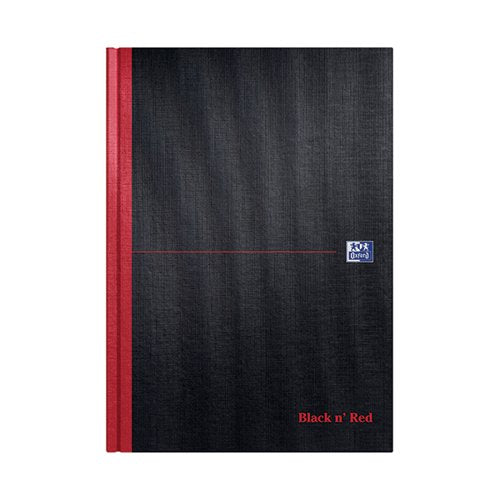 BLACK N' RED CASEBOUND PLAIN HARDBACK NOTEBOOK A4 (PACK OF 5) 100080489