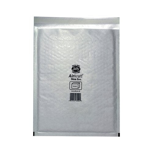 JIFFY AIRKRAFT BAG SIZE 5 260X345MM WHITE (PACK OF 50)